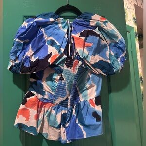 Colorful Puff Sleeve Blouse-Gilner
Farr